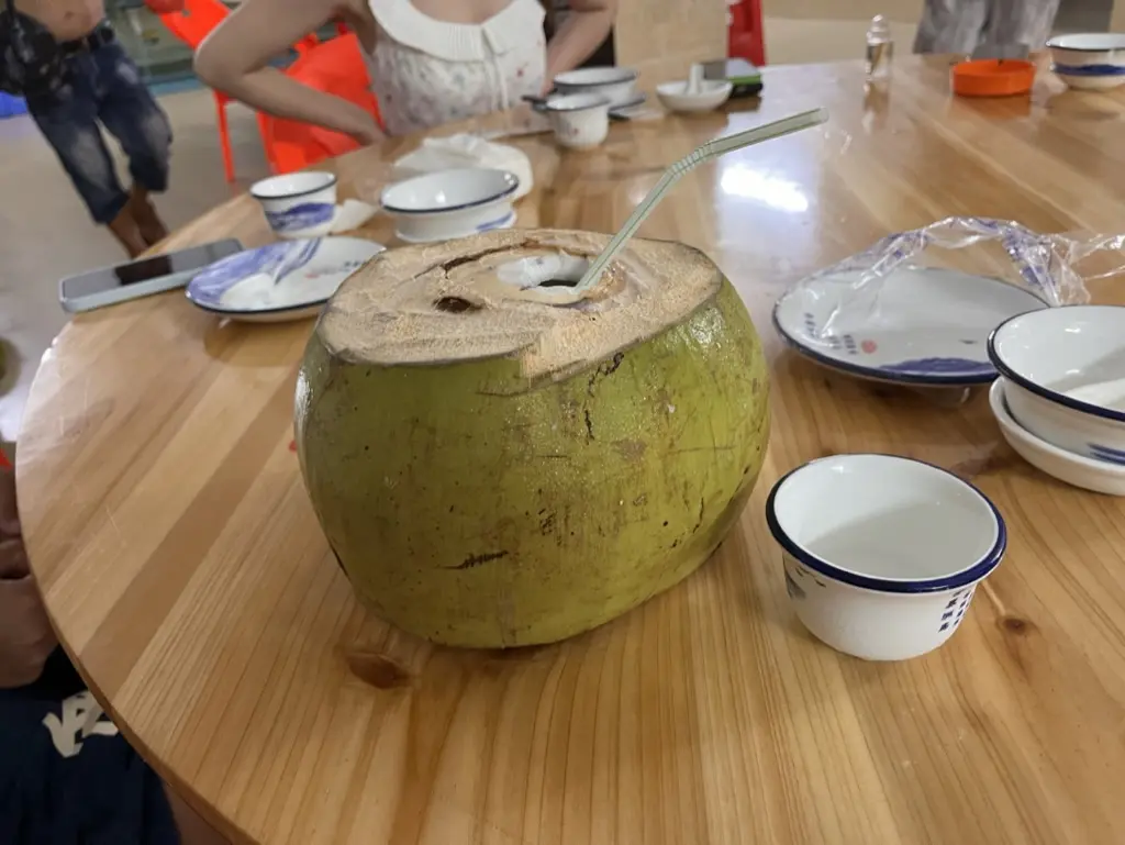 海南的椰子,不好喝!